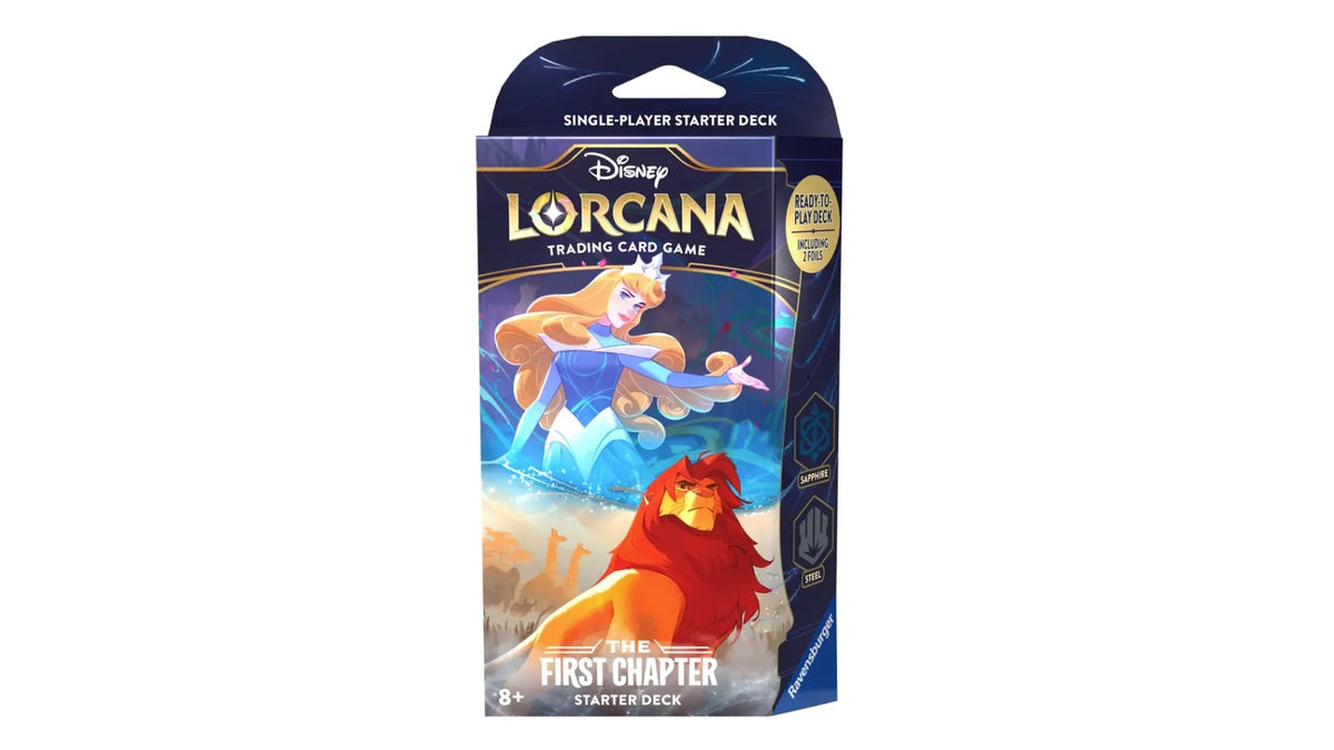 Disney Lorcana The First Chapter - Sapphire and Steel Deck, englische Ausgabe