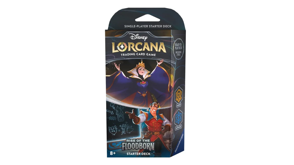 Disney Lorcana Rise of the Floodborn - Amber & Sapphire - Starter Deck, englische Ausgabe