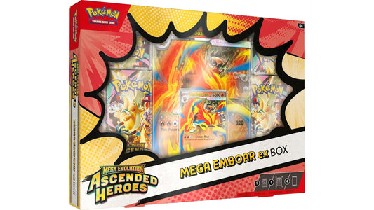 Pokemon Ascended Heroes Mega Emboar ex Box, englische Ausgabe