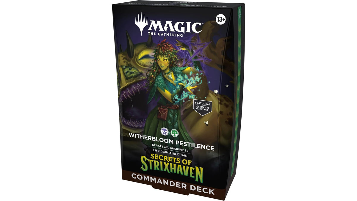 Magic: The Gathering Geheimnisse von Strixhaven Commander Deck Witherbloom Pestilence, deutsche Ausgabe