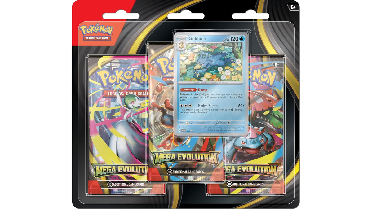 Pokemon Mega Evolution 3er Blister Golduck, englische Ausgabe